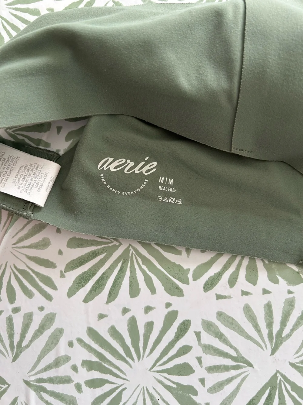 aerie feel good Green Wireless Bralette